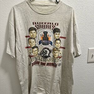 1997 Stanley cup Buffalo Sabres Graphic T-Shirt - Gray